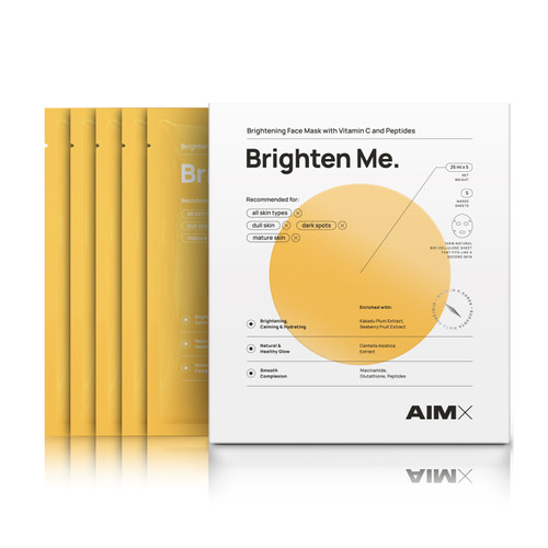 Набір масок-сяйво для обличчя, 5 шт AIMX Brighten Me Face Mask With Vitamin C