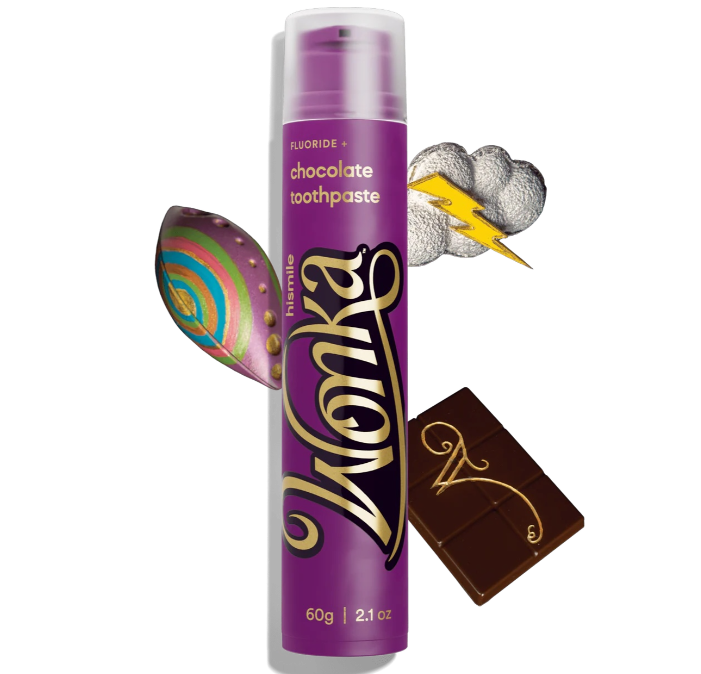 Зубна паста зі смаком шоколаду Hismile Wonka Chocolate Toothpaste 60 г