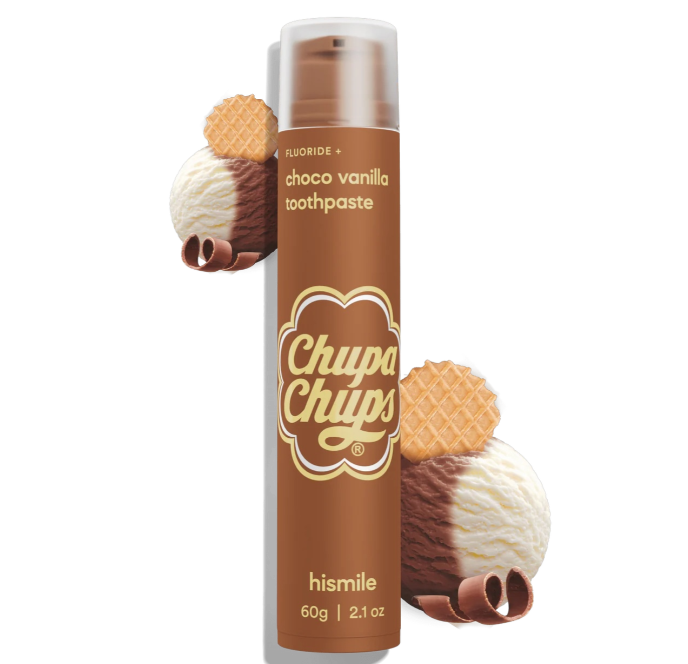 Зубна паста зі шоколадно-ванільним смаком Hismile Chupa Chups Choco Vanilla Toothpaste 60g