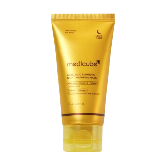 Маска нічна для вирівнювання тону шкіри Medicube Kojic Acid Turmeric Night Wrapping Mask 75 мл
