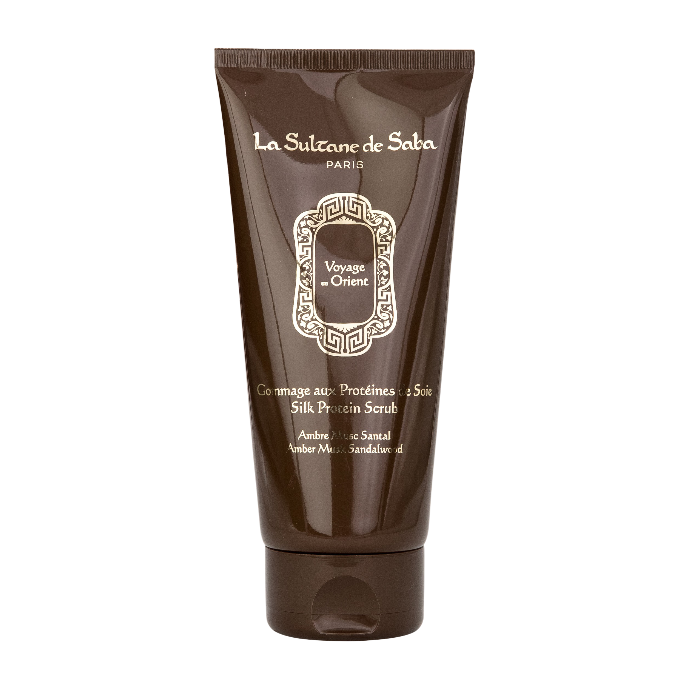 Скраб для тіла шовковий AMS , 200 мл/ Silk Protein Scrub Амбра Мускус Санталь La Sultan de Saba