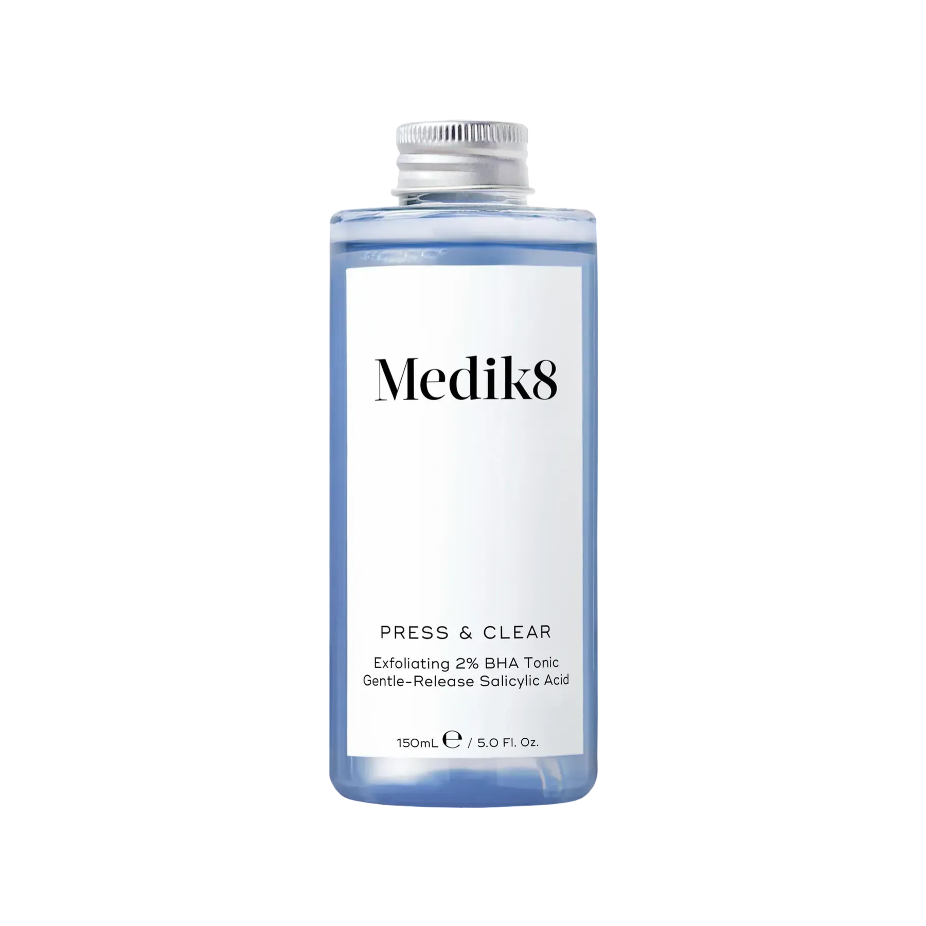 Тонік з BHA для очищення пор та боротьби з акне, змінний флакон Medik8 Press & Clear Refill, 150 мл - 