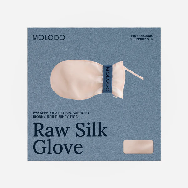 Рукавичка для пілінгу з сирого шовку MOLODO Raw Silk Exfoliating Glove