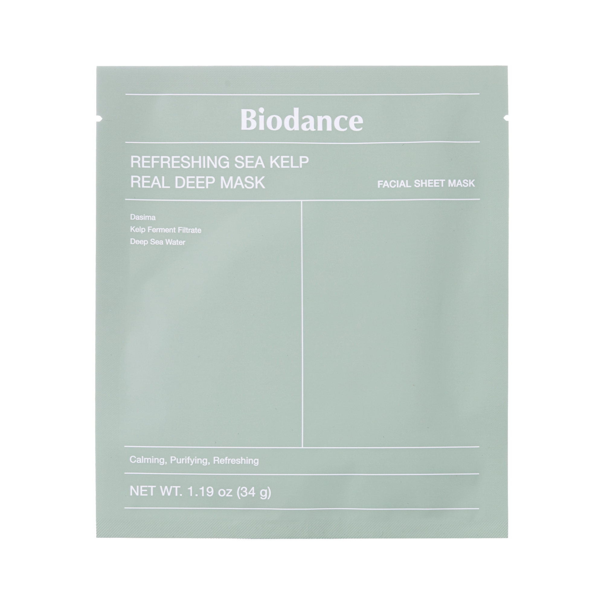 Маска освіжаюча гідрогелева з ламінарією Biodance Refreshing Sea Kelp Real Deep Mask