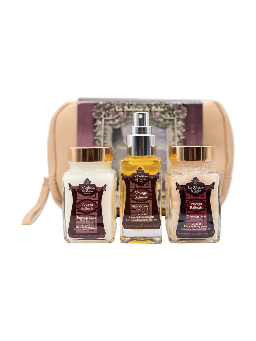Набір з трьох засобів для тіла в косметичці Балі La Sultane de Saba Coffret Bali - 