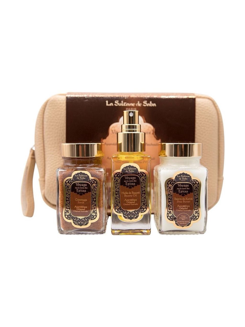 Набір для тіла Аюрведичний з косметичкою/ Coffret Voyage sur la Route des Epices Ayurvedique La Sultan De Saba
