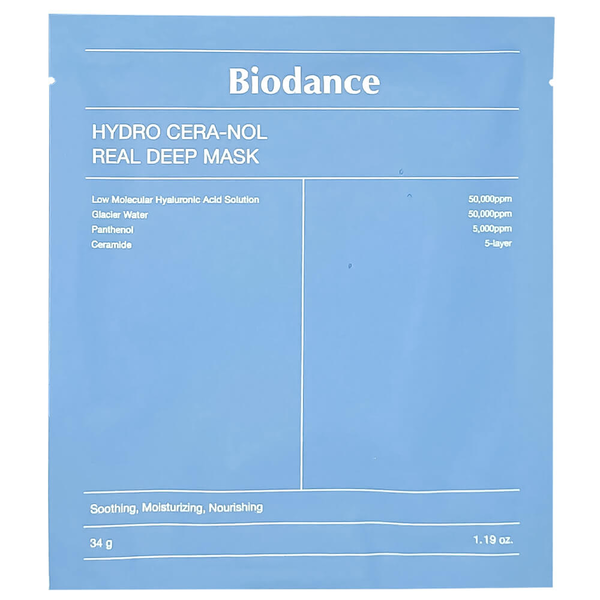 Маска зволожувальна колагенова (блакитна) Biodance Hydro Cera-nol Real Deep Mask