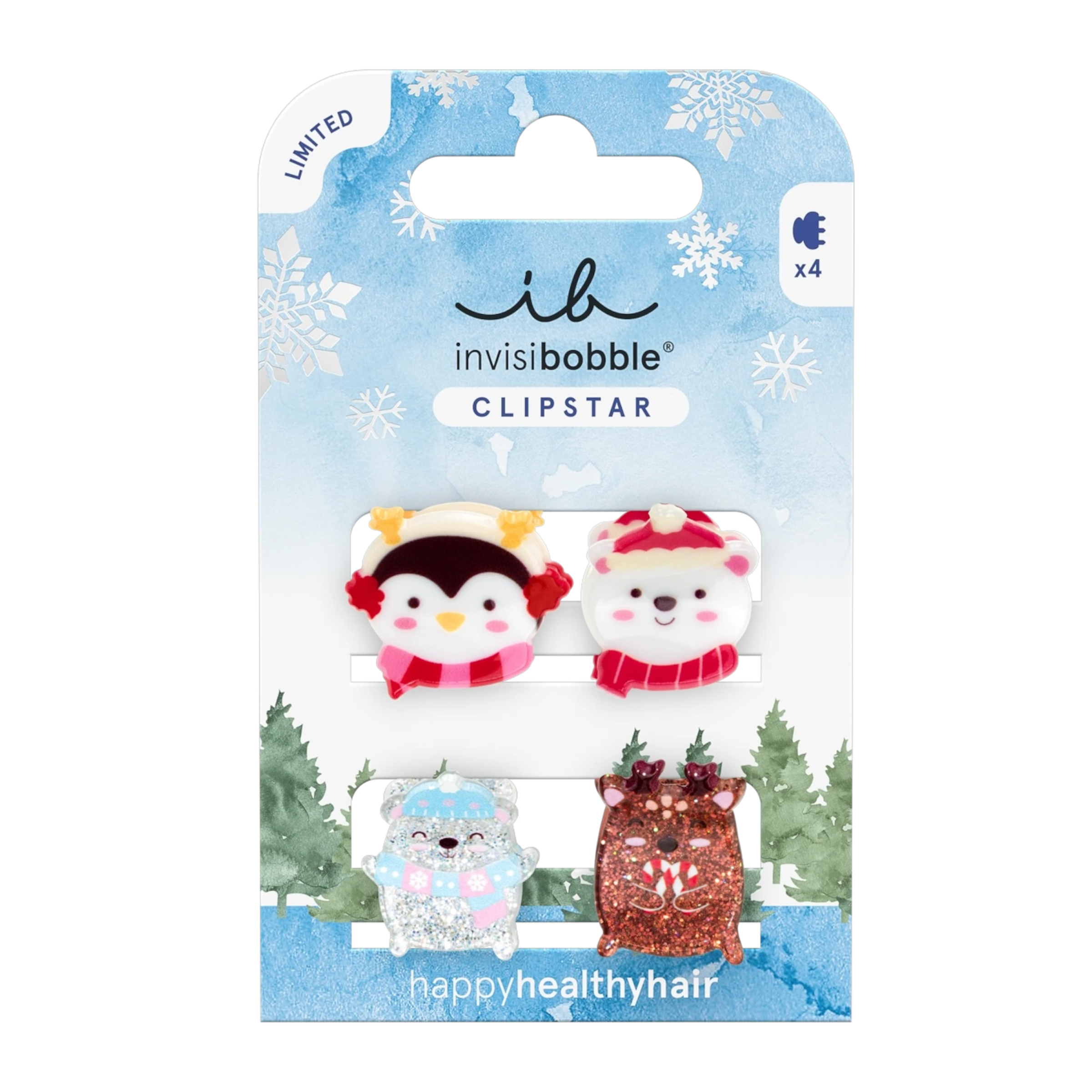 Заколка для волосся invisibobble Clipstar Kids Cozy Snowy Friends