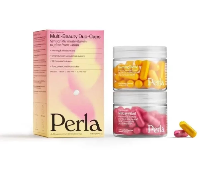 Мультивітамінні капсули для жіночого здоровʼя Perla Helsa Multi-Beauty Duo-Caps, 60 капсул - 