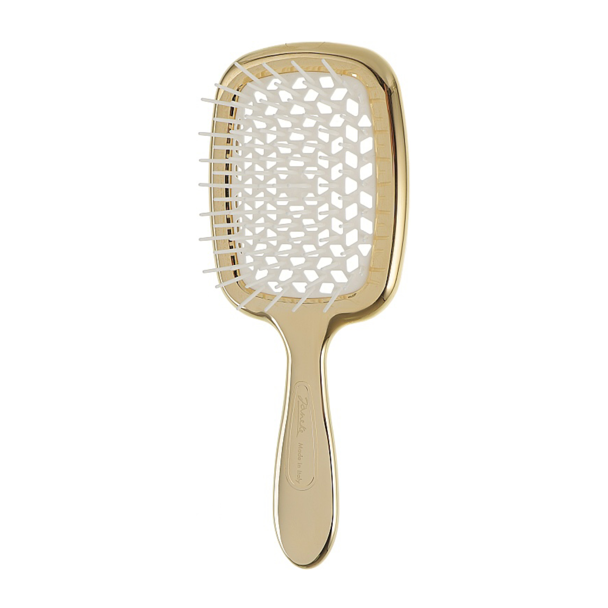 Janeke Superbrush Limited Edition Gold and White – Гребінець для волосся, золотий з білим