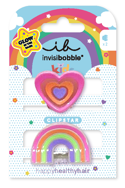 Заколка для волосся іnvisibobble Clipstar Glow Kids - Happy Heart