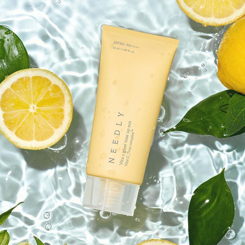 Сонцезахисний крем для обличчя Needly Vita C Glow Tone-Up Sun SPF50+ PA++++