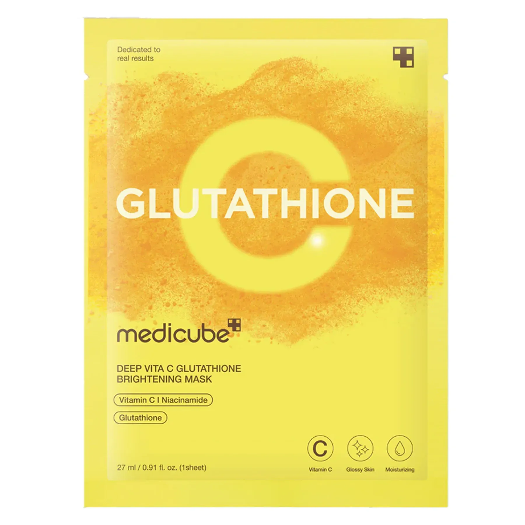 Тканинна маска для освітлення та сяйва шкіри Medicube Deep Vita C Glutathione Brightening Mask 27 мл