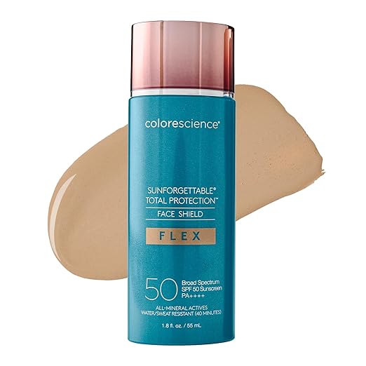 Крем сонцезахисний для обличчя з тінтом SPF 50 Colorescience Sunforgettable Total Protection Face Shield Flex SPF 50, 55 мл - Medium