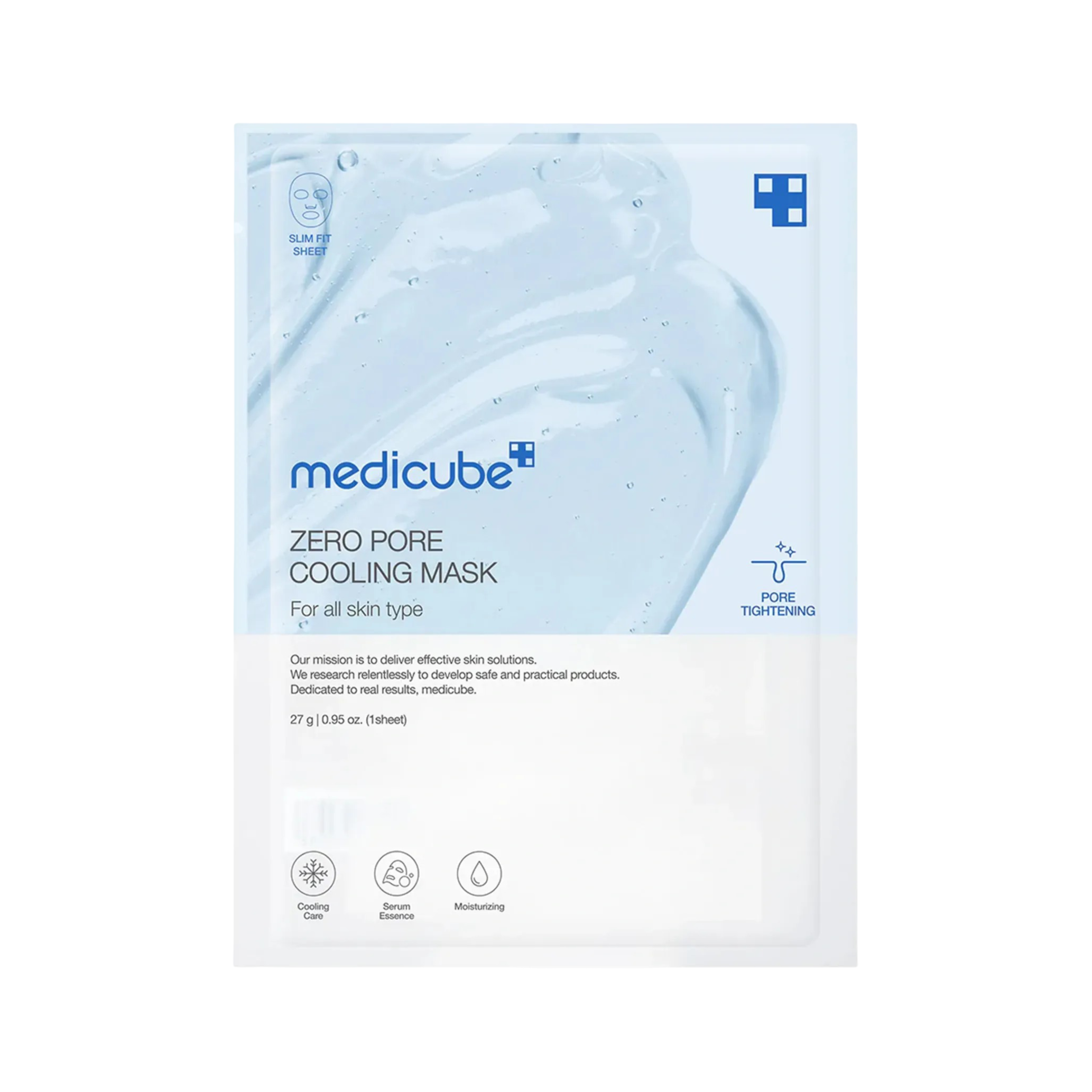 Маска тканинна охолоджувальна для звуження пор Medicube Zero Pore Cooling Mask, 27 г