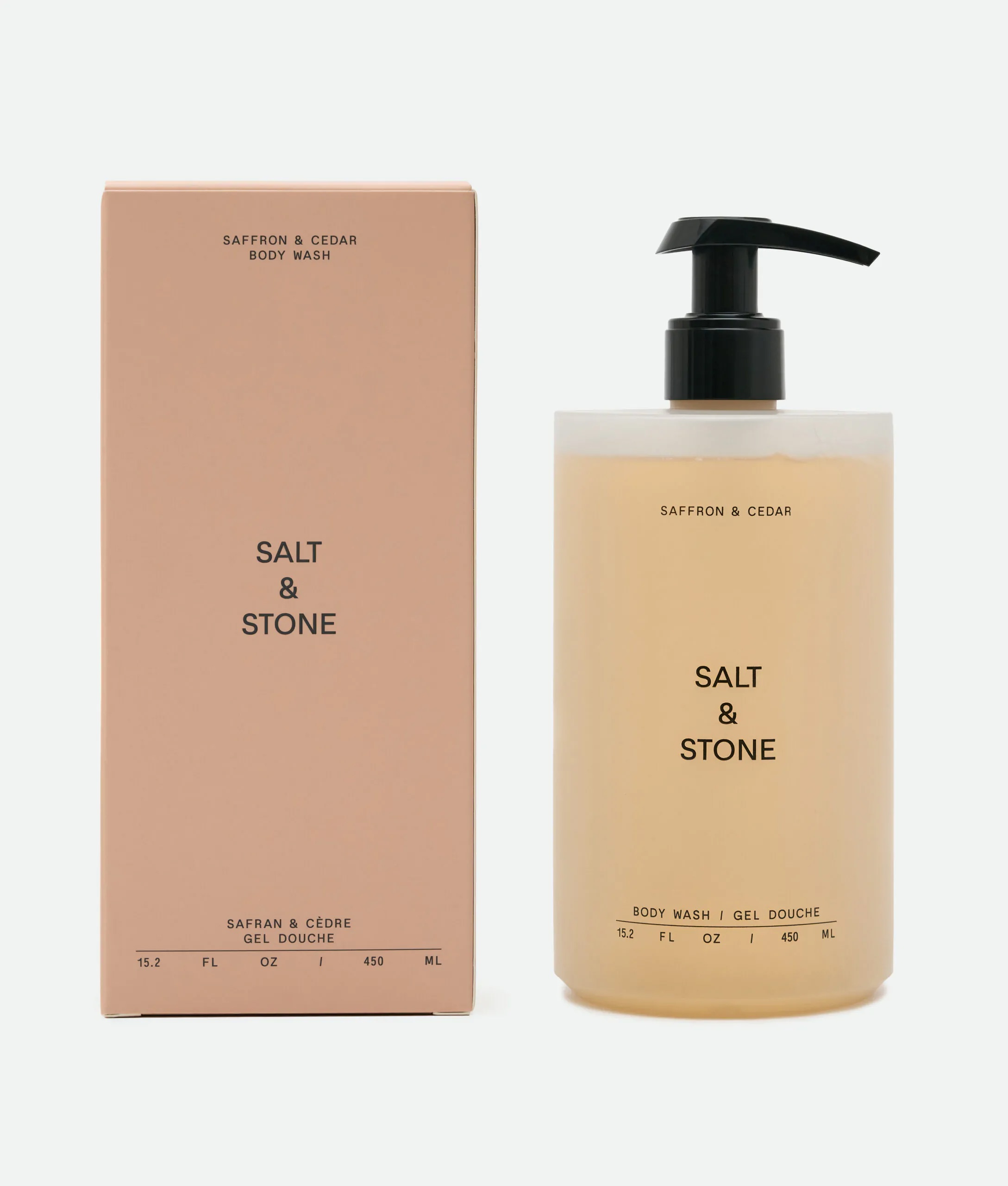 Гель для душу антиоксидантний з ароматом шафрану та кедру SALT & STONE Body Wash Saffron & Cedar