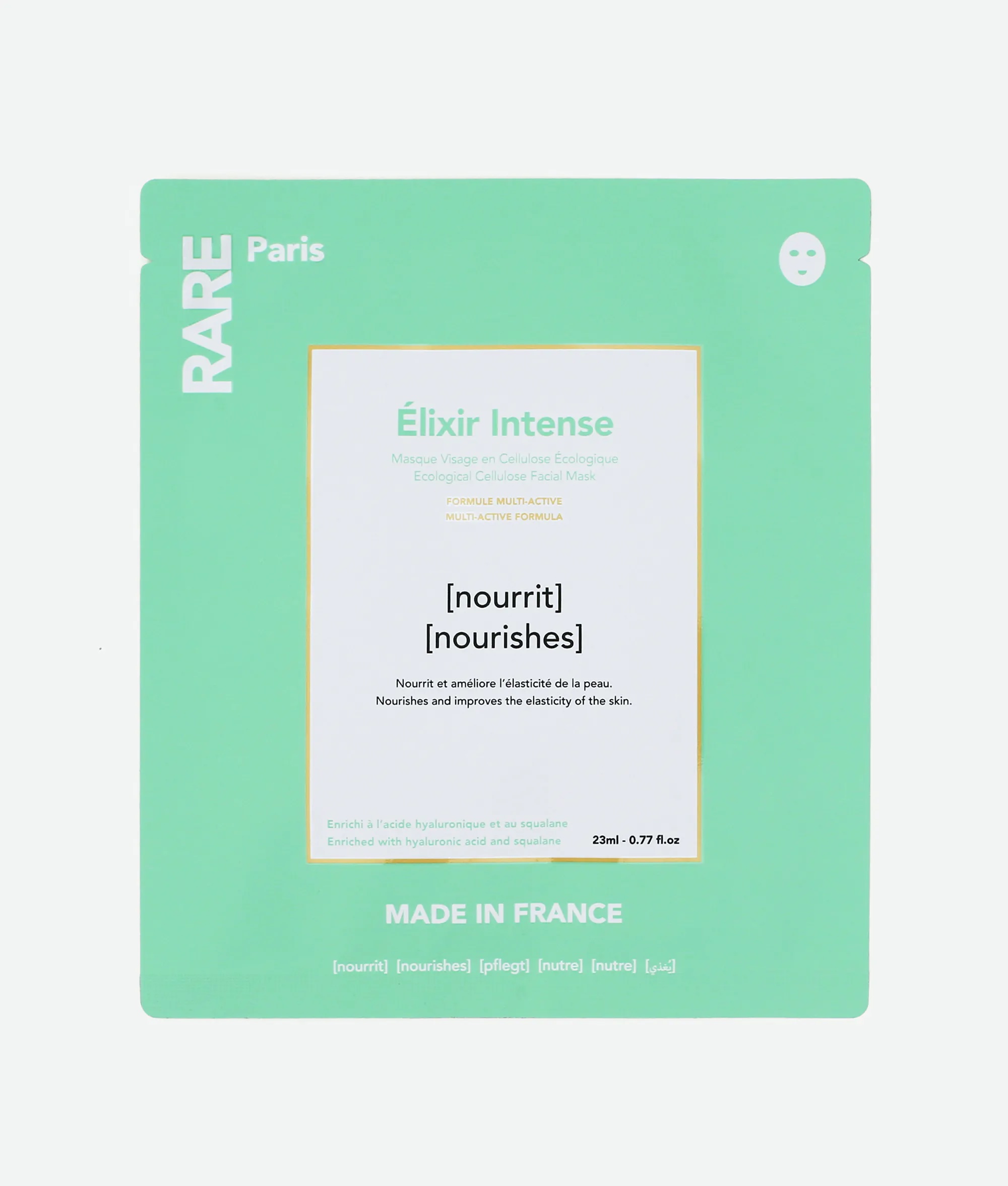 Поживна маска для обличчя RARE Paris Elixir Intence з гіалуроновою кислотою та скваланом