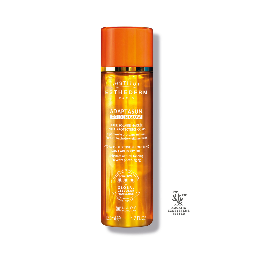 Олія для засмаги з шимером Institut Esthederm Golden Glow, 125 мл