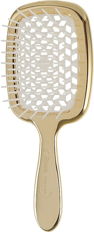 Janeke Superbrush Limited Edition Gold and White – Гребінець для волосся, золотий з білим
