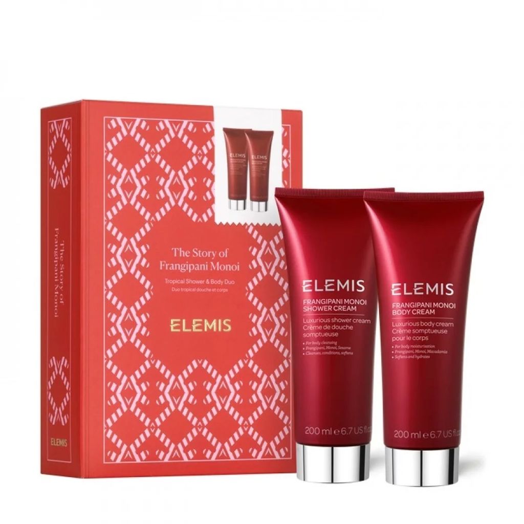 Вишуканий тропічний дует для душу та тіла  ELEMIS- The Story of Frangipani Monoi Gift Set
