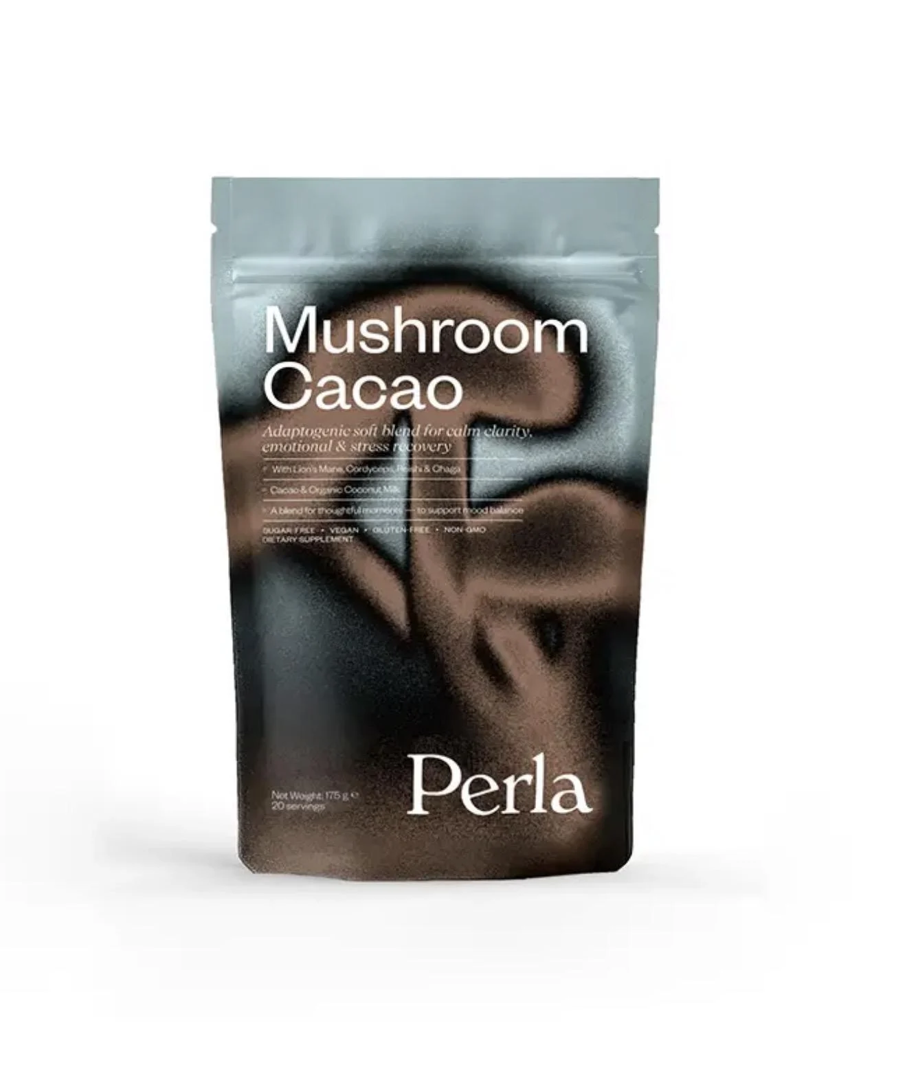 Функціональний напій із какао та грибами-адаптогенами PerlaHelsa Mushroom Cacao, 175 г - 