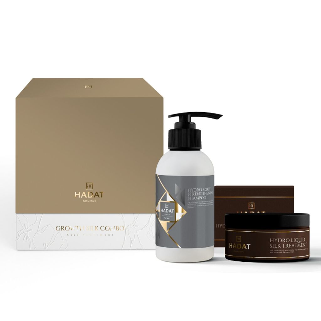 Набір Hadat (Золотий великий) Cosmetics Growth Silk Combo (shm/250ml + mask/300ml)