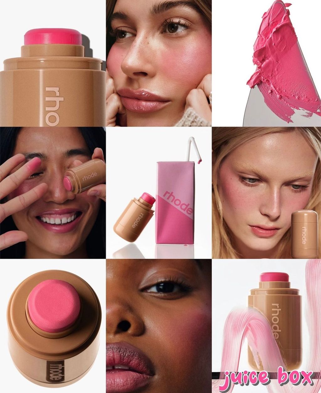 Кремові рум'яна-бальзам Pocket Blush Rhode 5,3 g juice box: hot pink