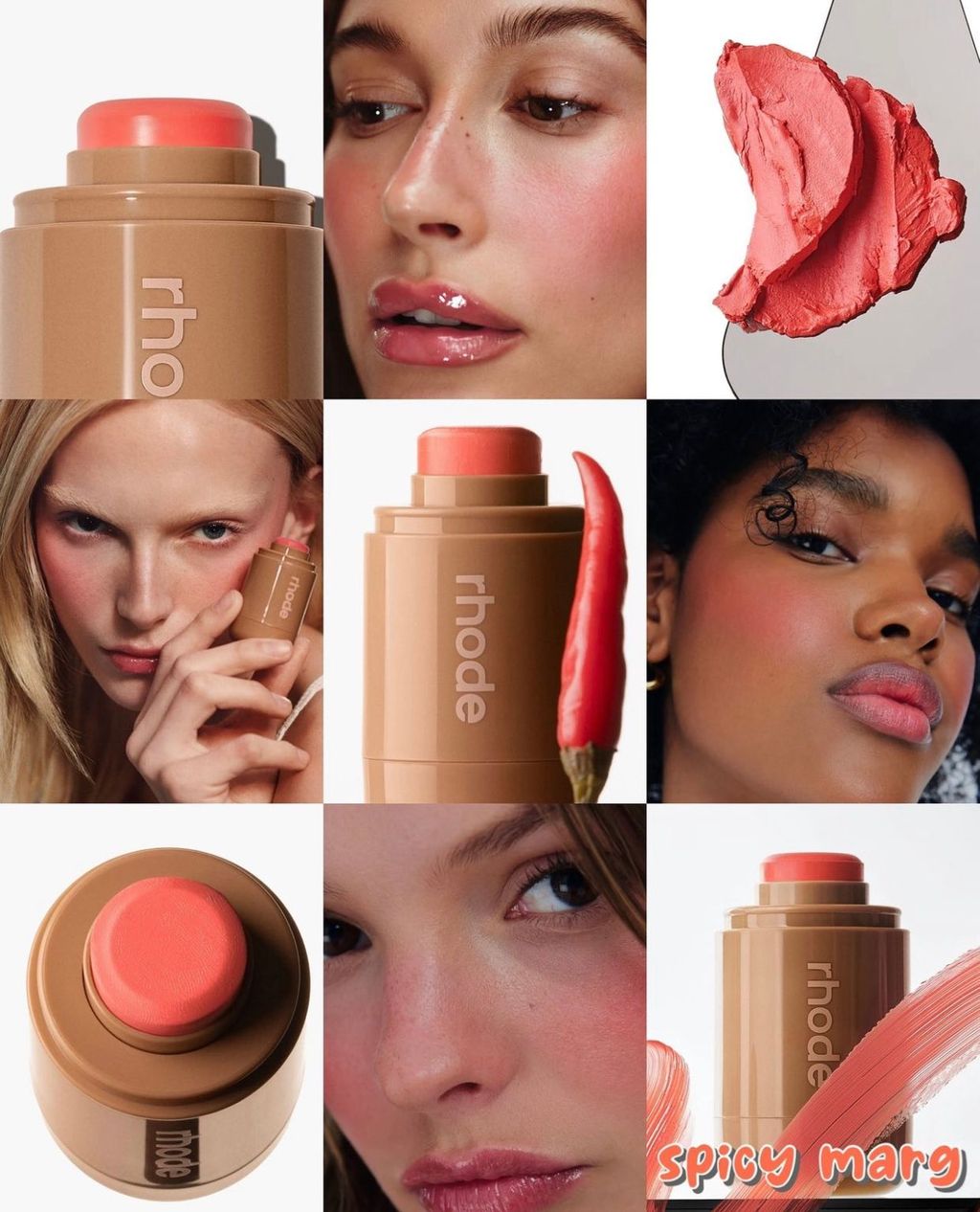 Кремові рум'яна-бальзам Pocket Blush Rhode 5,3 g spicy marg: bright coral